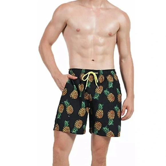 YnimioAOX Men's Swim Trunks Quick Dry Pineapple 🍍 - Picture 12 of 12